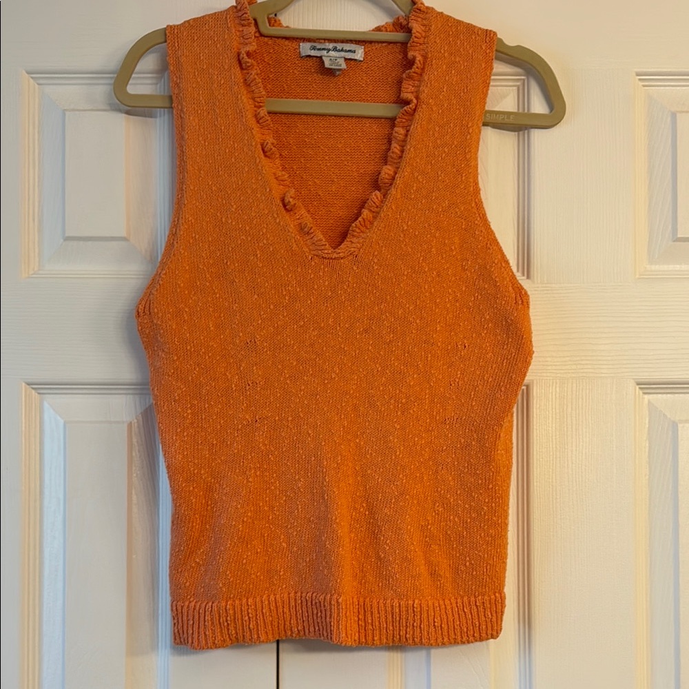 Tommy Bahama Orange V-Neck Tank Top